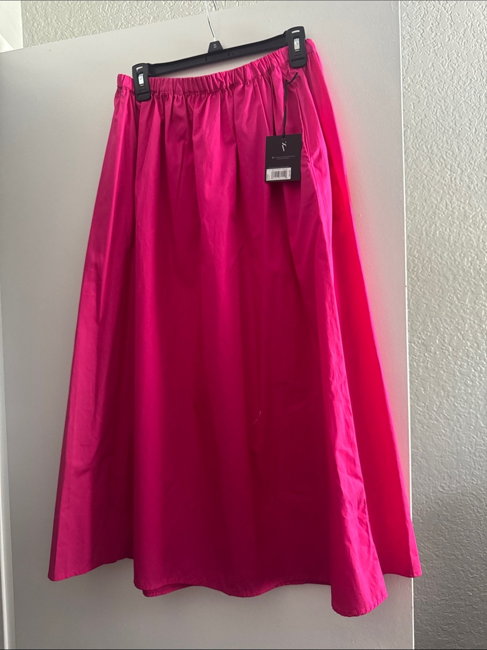 Vera Wang Hot Pink A-Line Maxi Skirt
